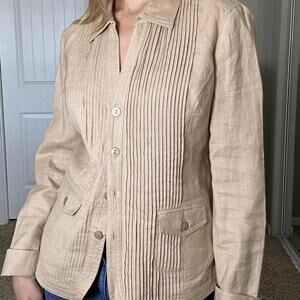 Jones New York Women's Tan and Cream Jacket